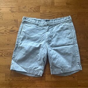 J.Crew Gramercy Shorts 33 Chino Pockets Gray Stone Poplin Cotton Twill 9" Mens